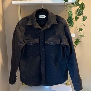 Taylor Stitch 100% wool charcoal shacket sz large